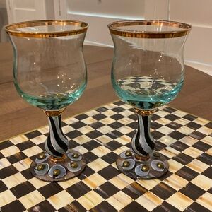 Mackenzie Childs wine glasses